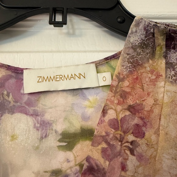 Zimmermann  Lyrical Gather Sleeve Midi Dress Midi Dress Size 0 (US 2-4) - Picture 5 of 7